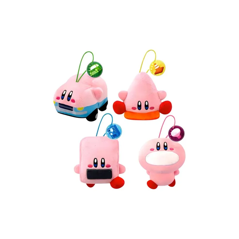 Kirby And Characters A Set Of Four Irregular Shapes Exploring And Discovering. Dolls Plush Pendant Regular Height-0