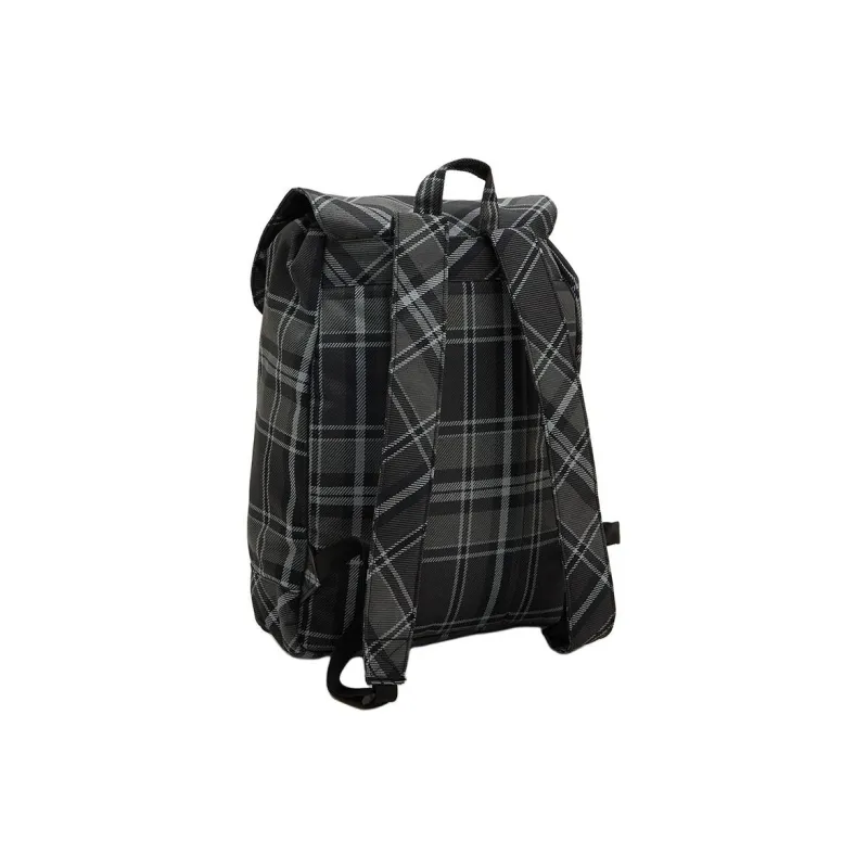 Herschel Polyester Backpack Small Size Unisex Black Plaid-4
