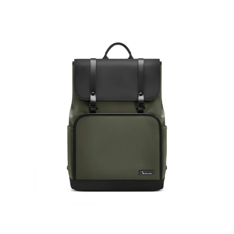 OIWAS Fabric Backpack Travel Backpack Business Laptop Bag Regular Unisex Black/Rock Stone Green-6