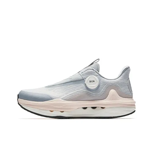 ANTA Champion Series Running Shoes Women's Low-Top Frost Tower Gray/Residual Pink/White