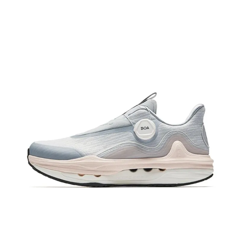 Anta Anti-Slip Wear-Resistant Low-Top Running Shoes Women's Pink White Gray-0