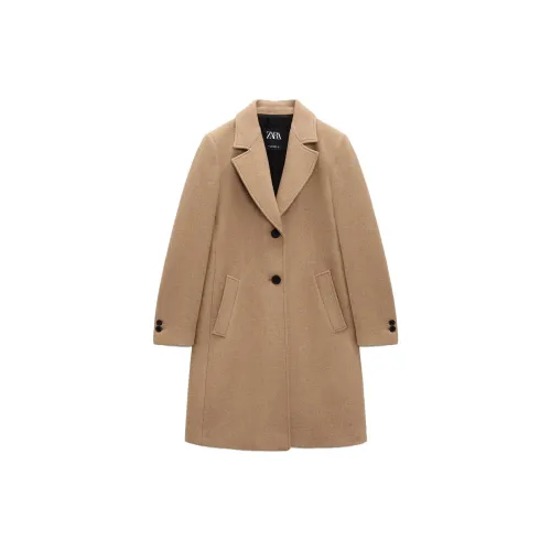 ZARA Coats Women's Tan