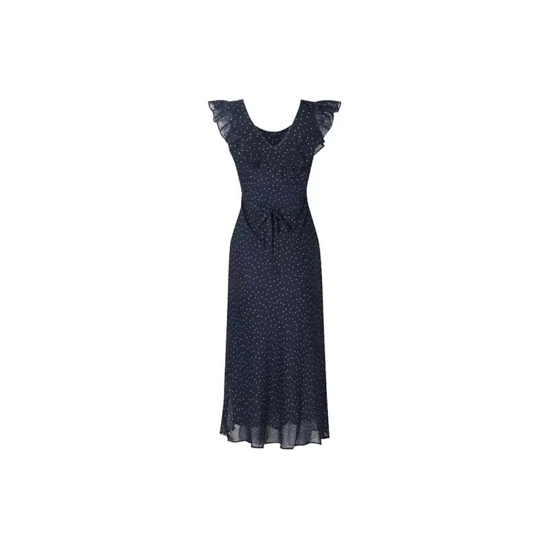 Incolore Short Sleeved Dresses Women's Navy Blue-1