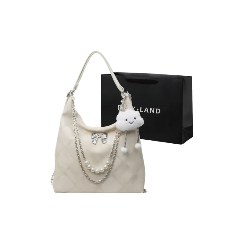 PINK·LAND PU Crossbody Bag Shoulder Bag Women's Dark Tea/Blue/Ecru/Pink-12