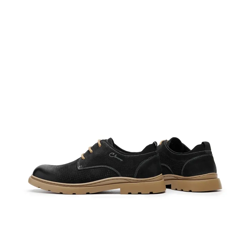 C°BANNER Dress Shoes Men's Black Gray Color-2