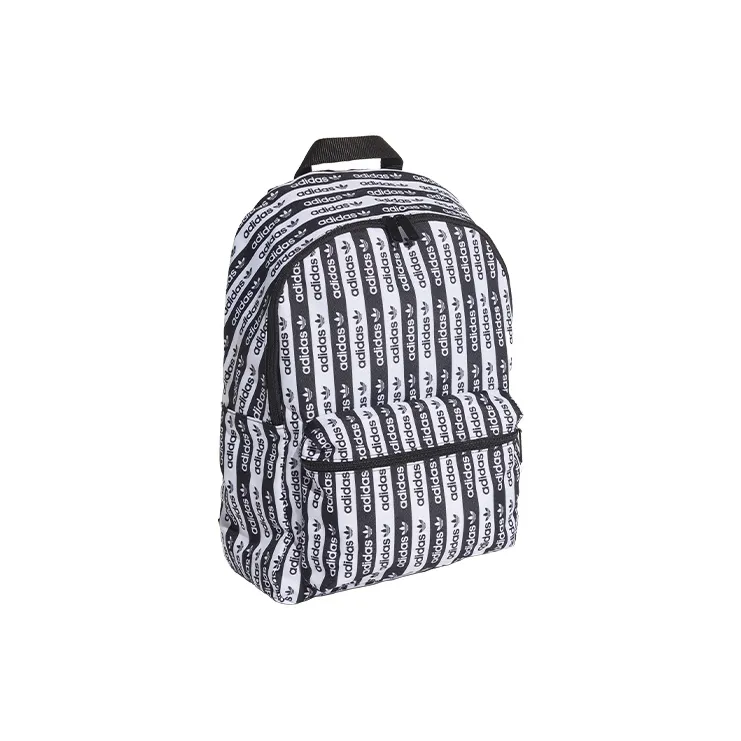 Adidas Originals Polyester Plain Weave Fabric Backpack Regular Unisex Black White-2