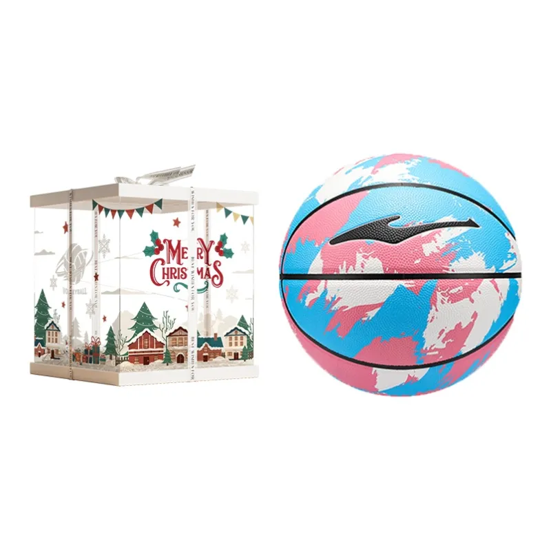 Erke PU Basketball Pink Blue Size 7 Training Unisex-5