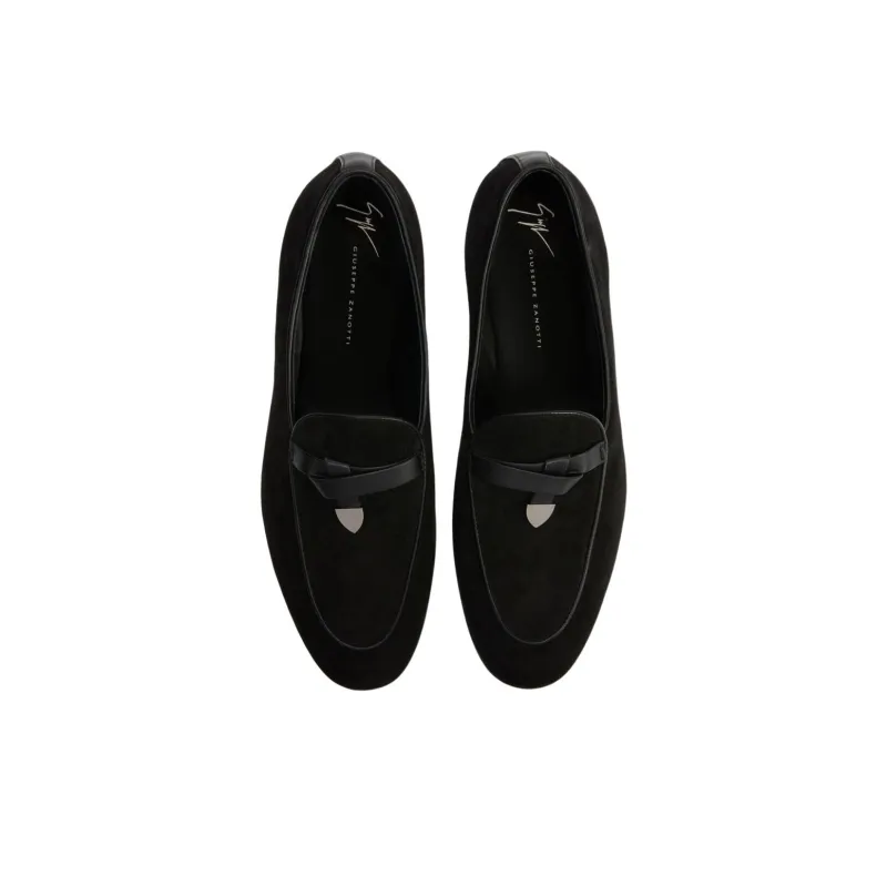Giuseppe Zanotti Ewerton Almond toe Suede Loafers-4