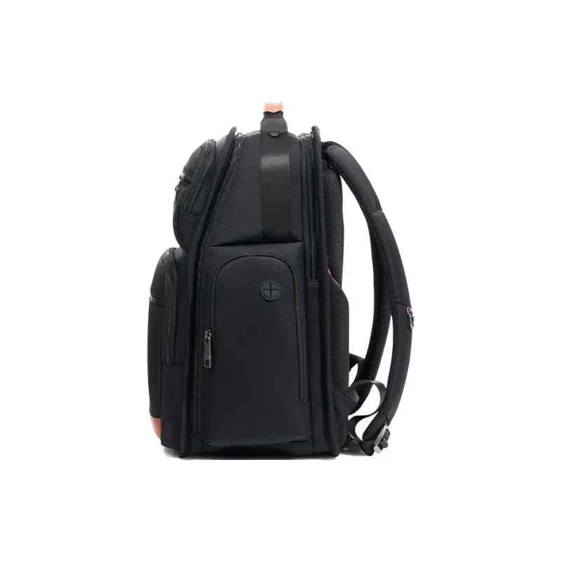 OIWAS Fabric Backpack Laptop Bag Regular Unisex Black-3