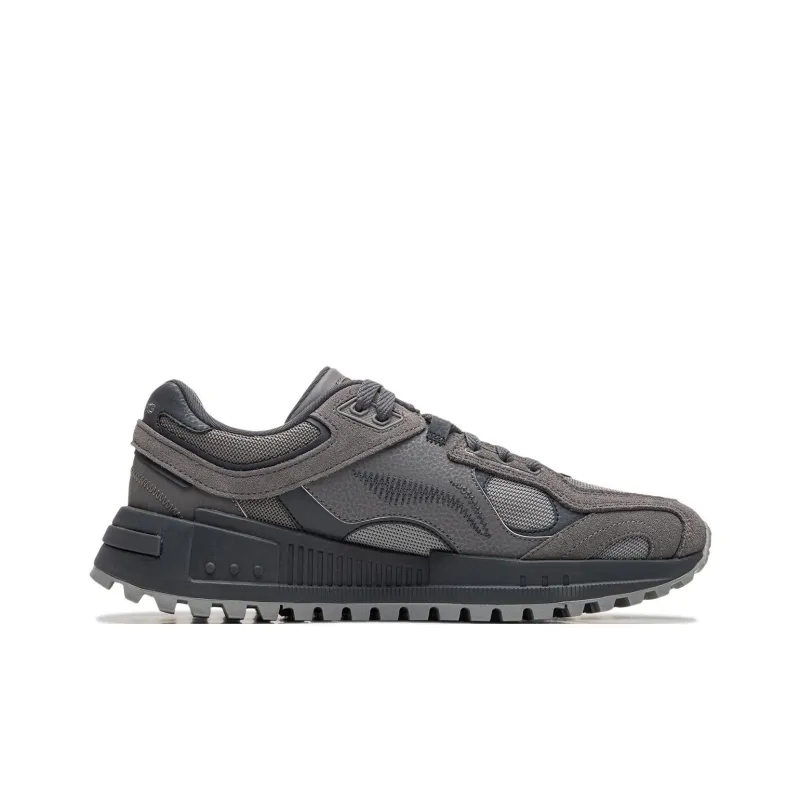 LiNing Wind Rider 2.0 Cushioning Wear-Resistant Low-Top Casual Shoes Men's Gray-1