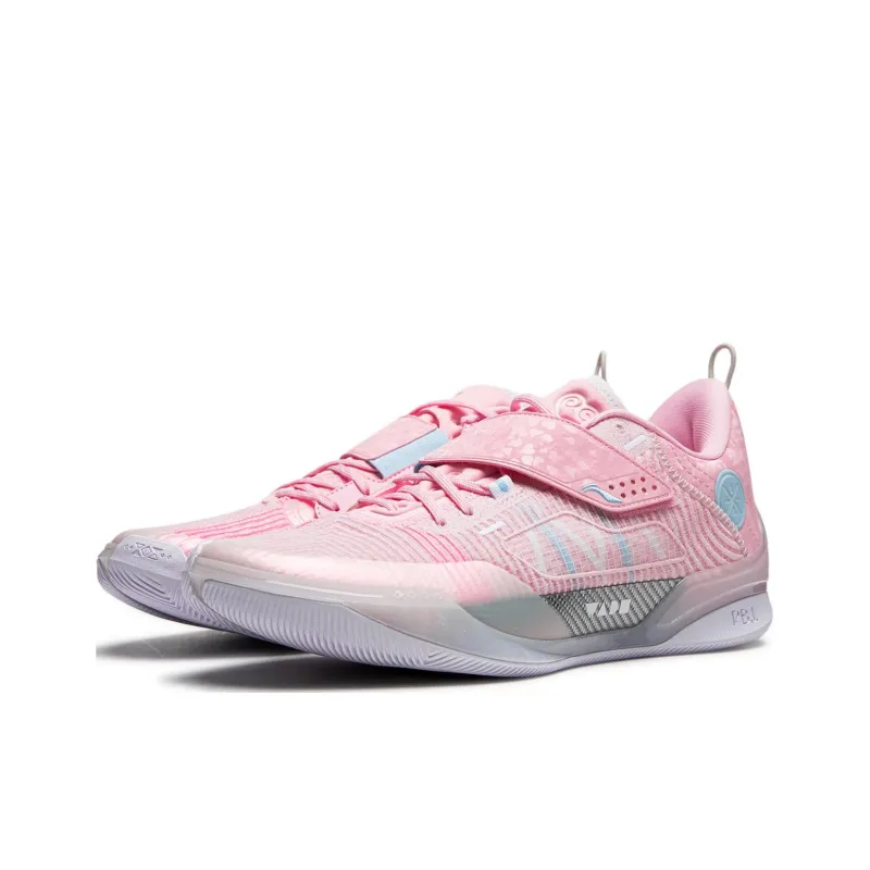 LiNing Wade 808 4 Ultra Cushioning Wear Resistant Lightweight Rebound Low Top Basketball Shoes Men's Pink-2