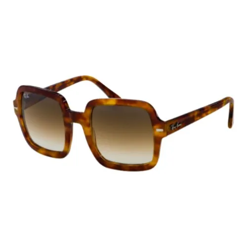 RayBan Plastic Square Sunglasses Women's Brown