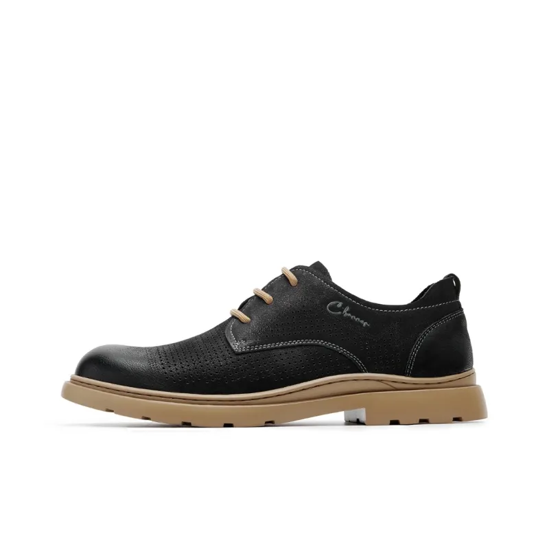 C°BANNER Dress Shoes Men's Black Gray Color-0