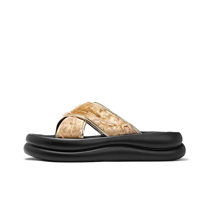JOSINY Slide Slippers Women's Black, Green, Champagne Gold-13
