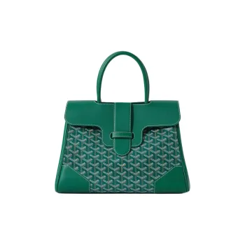 GOYARD Saigon Canvas With Leather Saigon Tote Handbag, Shoulder Bag Large Size Unisex Green