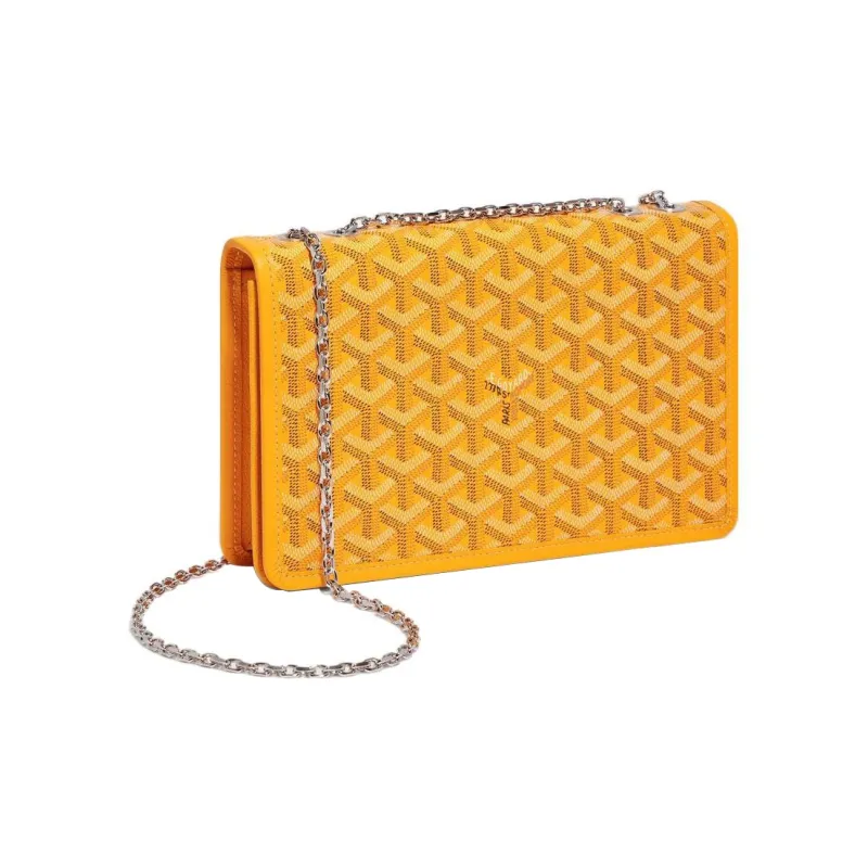 GOYARD Alexandre III Canvas With Leather Shoulder Bag Crossbody Bag Women's Yellow-1