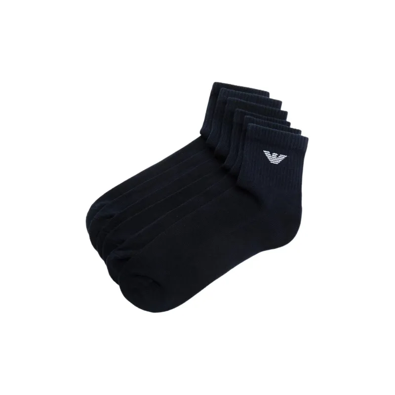 EMPORIO ARMANI Mid Calf Socks Men's 3 Pack Navy Blue-0