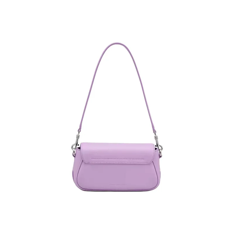 MARC JACOBS Smooth Leather Portable Crossbody Bag, Shoulder Bag Women's Purple-2