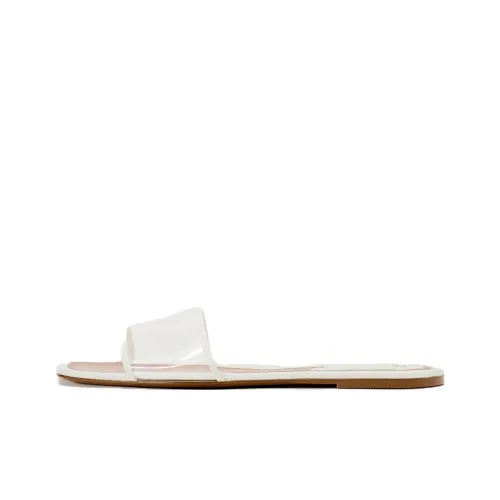 ZARA Slip-Resistant Slide Slippers Women's White