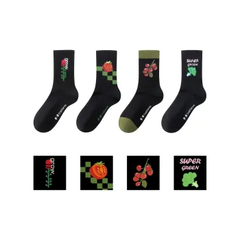 Crabsecret Mid Calf Socks Women's 4 Pack Gift Box Set