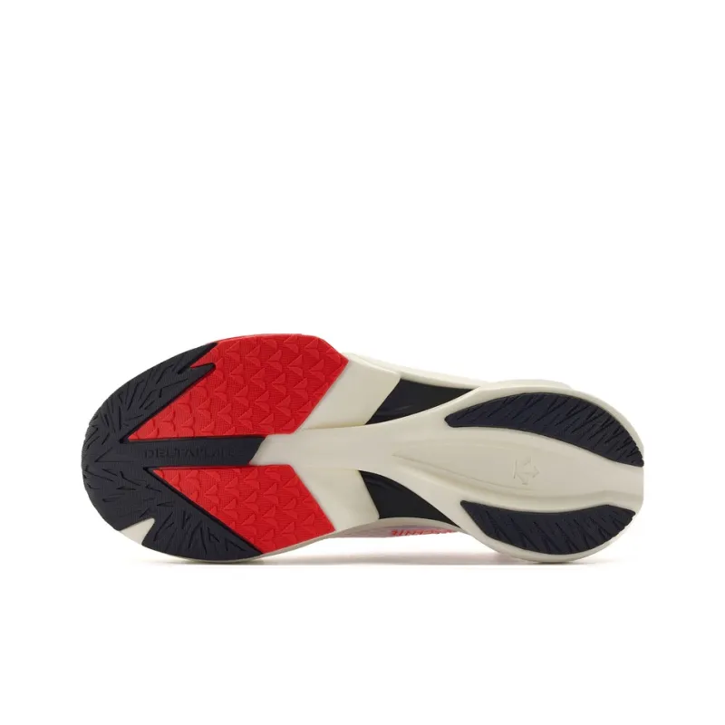 DESCENTE DELTA Breathable Low-Top Running Shoes Unisex White Red Blue-4