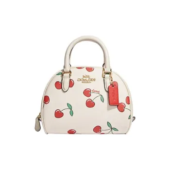 COACH Sydney Canvas With Leather Shoulder Bag Crossbody Bag Handbag Small Size Women's White