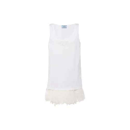PRADA SS22 Sleeveless Dress Women's White