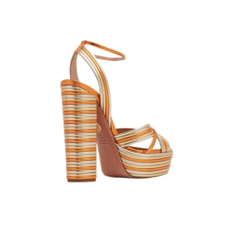 AQUAZZURA Sundance High Heels Women's Yellow Orange-2