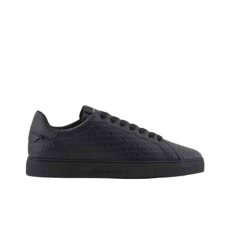 EMPORIO ARMANI Logo Debossed Low Top Sneakers-1