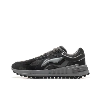 LiNing Wind Rider 2.0 Cushioning Wear Resistant Low Top Casual Shoes Men's Black Gray
