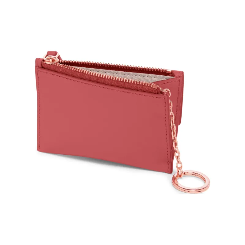 TUMI Leather Card Holder Women's Rose-2