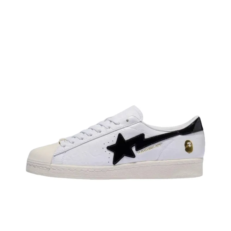 Adidas Superstar Vintage Bape White Black-0