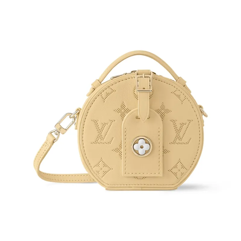 LOUIS VUITTON Cow Leather Handbag Shoulder Bag Crossbody Bag Mini Women's Khaki-0