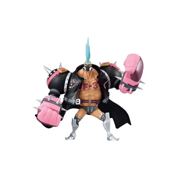 BANPRESTO Franky One Piece Ichiban Kuji Red Haired Songstress More Beats Bonus Gifts 18.5cm