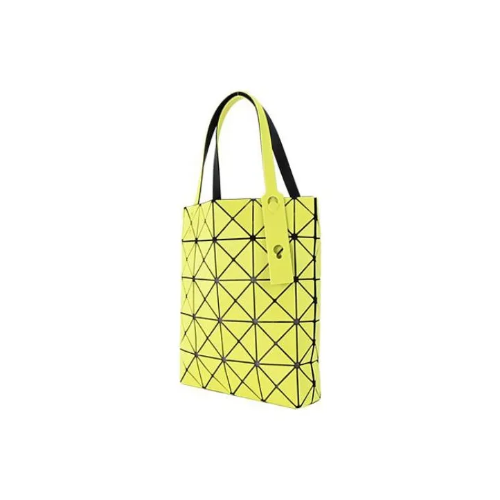 ISSEY MIYAKE Lucent Boxy Patch Artificial Leather Small Square Bag Tote Bag Handbag Regular Women's Cream Yellow-1