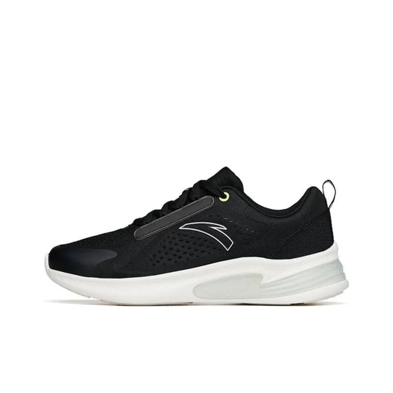 Anta Running Collection Cushioned Slip Resistant Abrasion Resistant Low Top Running Shoes Men's Black-0