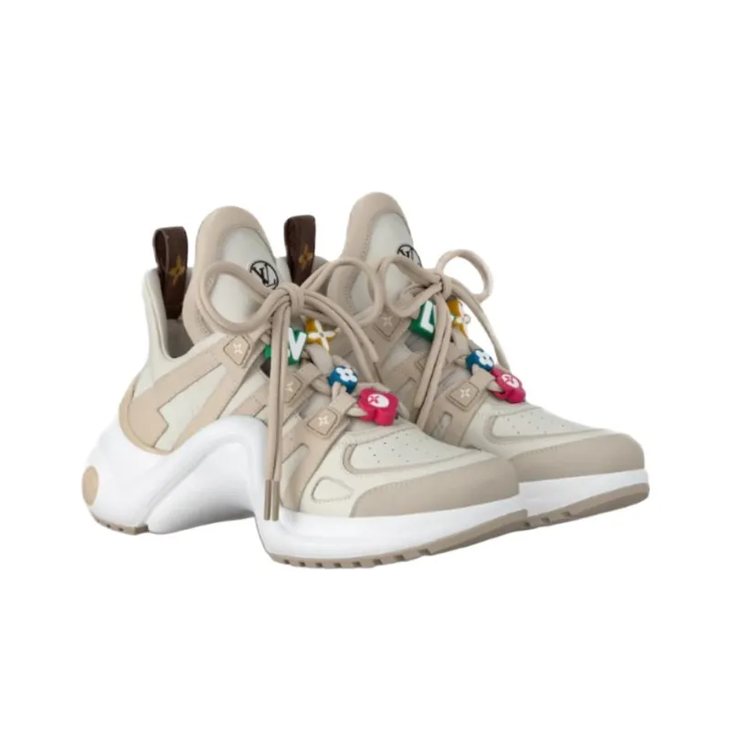 LOUIS VUITTON Archlight Low-Top Casual Shoes 5cm Women's Beige-2