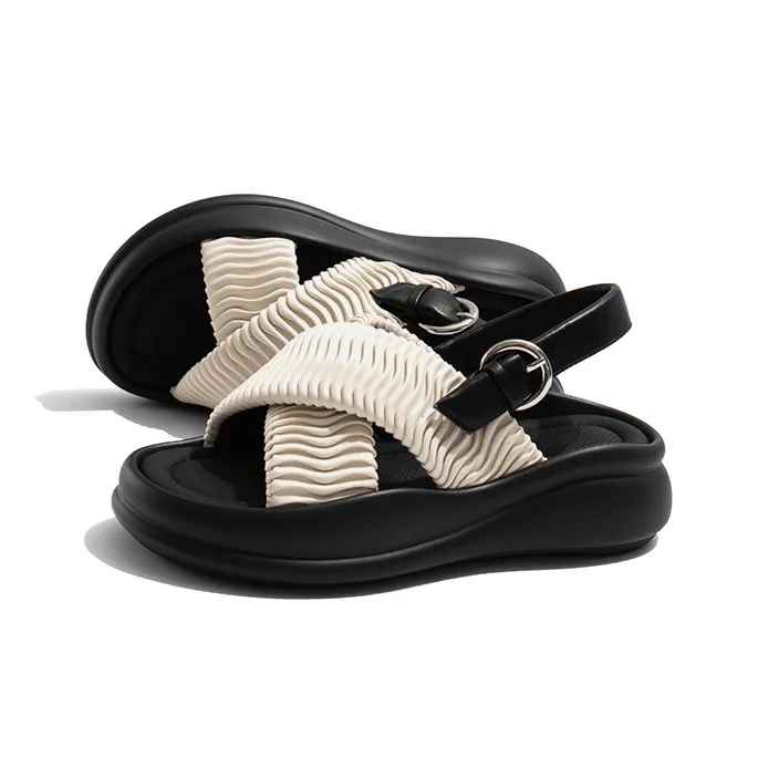 Old Meow Beach Sandals Women's White/Silver/Black-1