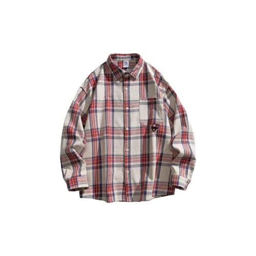 REFAMES Shirts Unisex Red Plaid