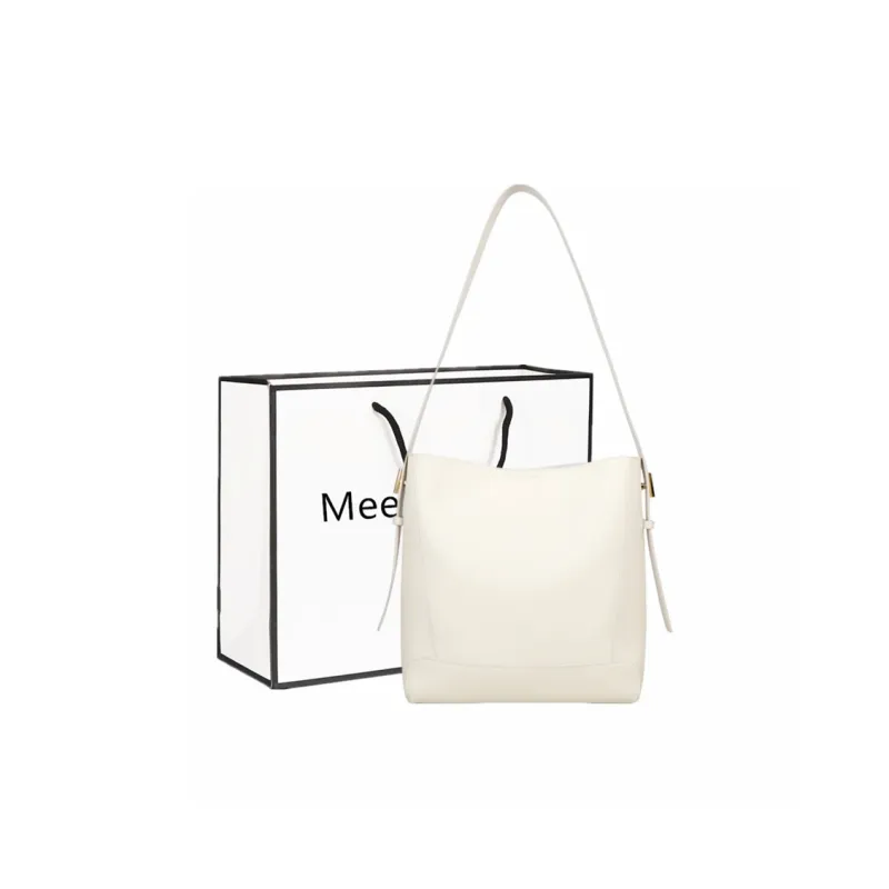 Fitchell Cow Leather Niche Design Minimalist Style Shoulder Bag Women's-0