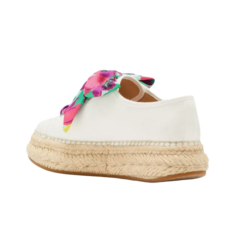 Kate Spade Eastwell Canvas Shoes 4.5cm Women's White-3