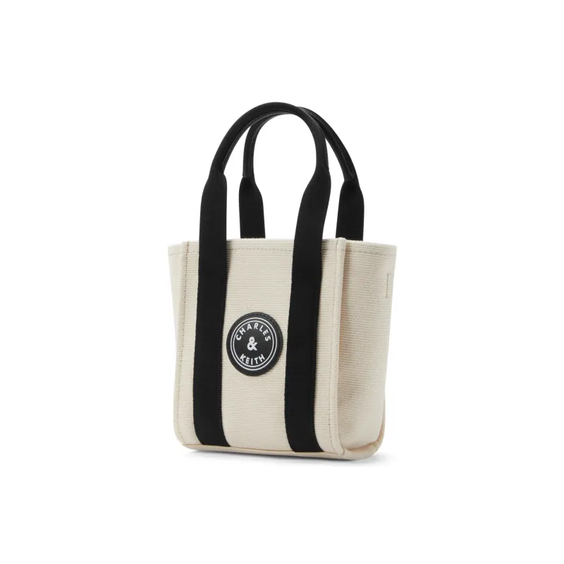 CHARLES&KEITH Canvas Canvas Bag Small CK Bag Handbag Crossbody Bag Shoulder Bag Small Size Women's Multicolor-5