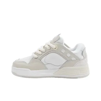 NERDY Wear resistant And Lightweight Low Top Skateboard Shoes Women's Beige
