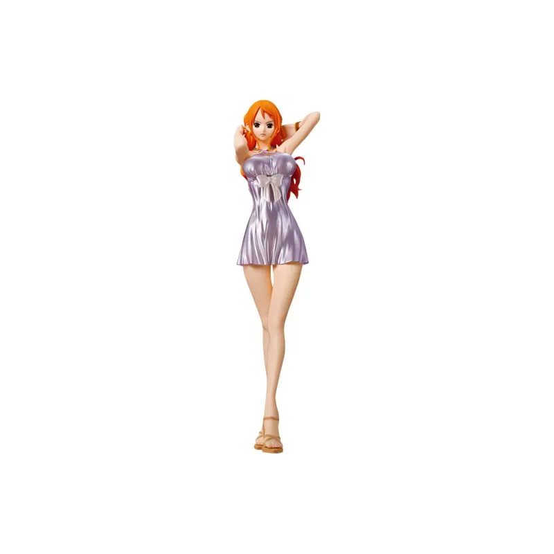 BANPRESTO Nami Glass Factory Sparkling Charm One Piece Violet Metallic Ver. Special Ver. Bonus Gifts 25cm-5