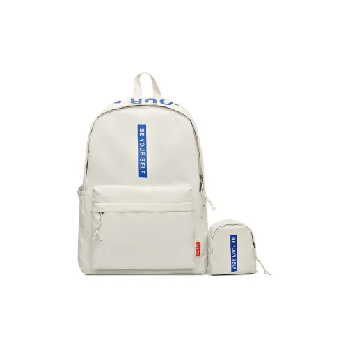 Mulinsen Canvas Backpack Regular Unisex White/Black