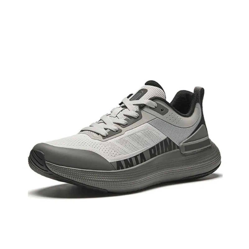 Anta Running Collection Anti-Slip Wear-Resistant Low-Top Casual Running Shoes Men's Gray Black-1