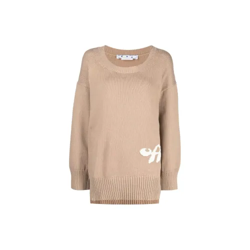 OFF-WHITE Intarsia-logo Ribbed Jumper