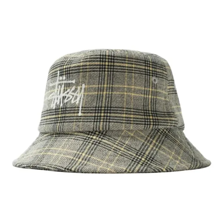 Stussy Polyester Bucket Hats Unisex White-0