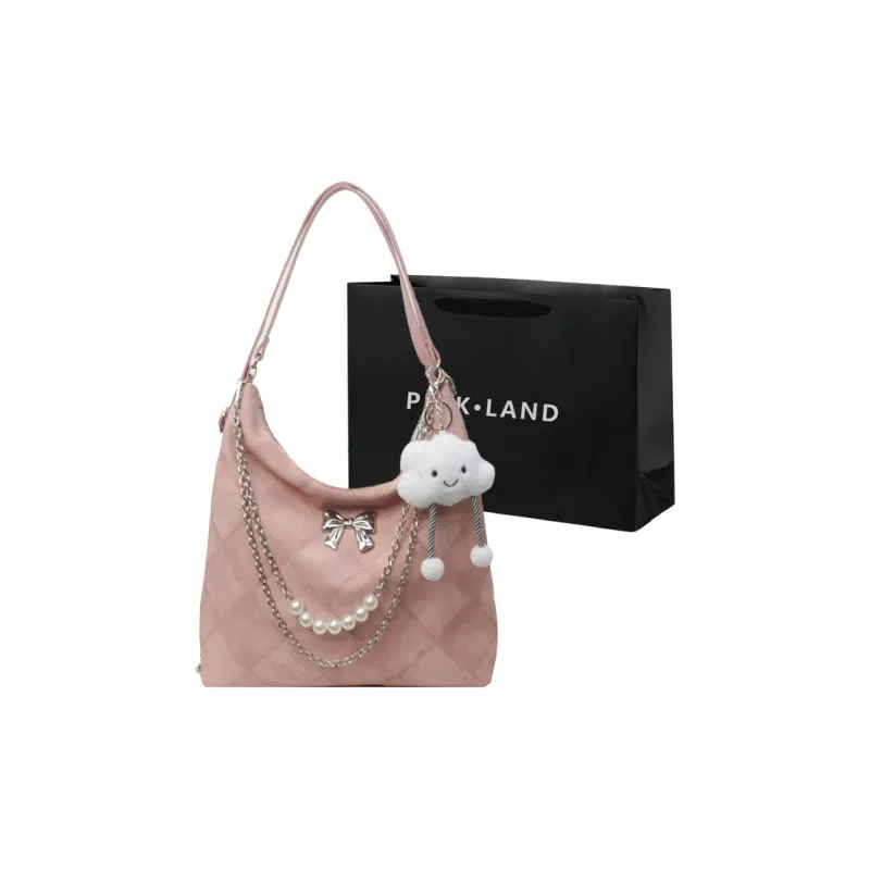 PINK·LAND PU Crossbody Bag Shoulder Bag Women's Dark Tea/Blue/Ecru/Pink-18