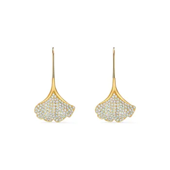 Swarovski Dancing Swan Earrings Women's Gold